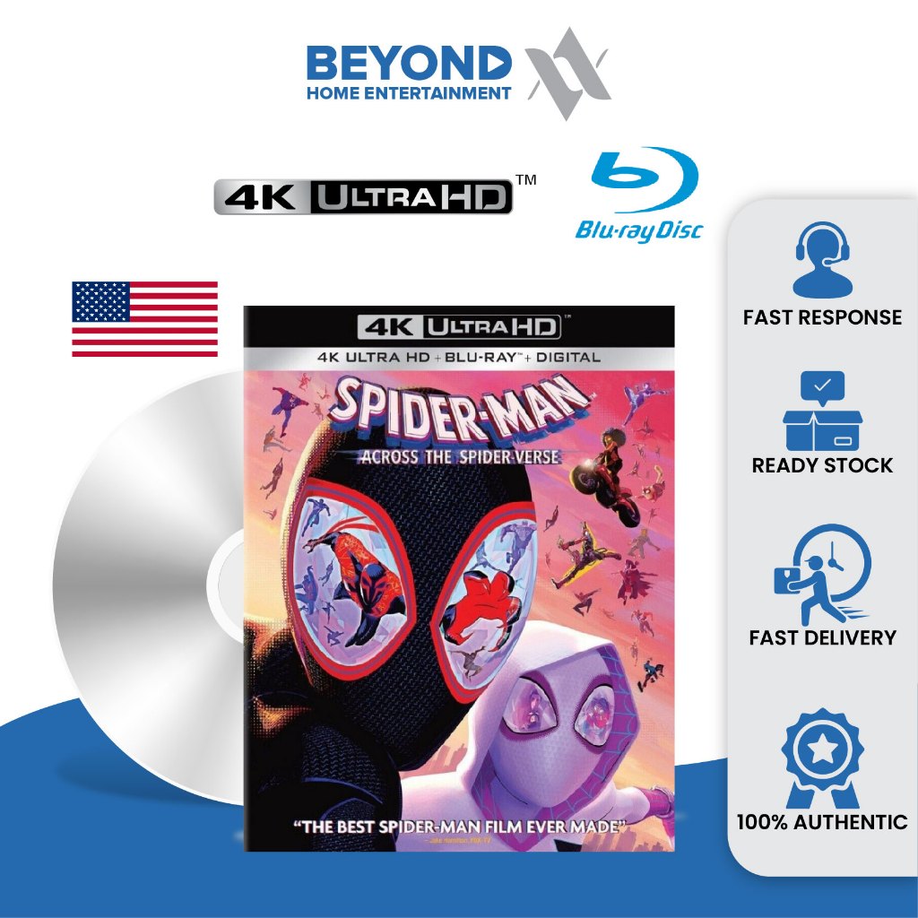 Spiderman: Across the Spiderverse [4K Ultra HD + Bluray] Blu Ray Disc High Definition