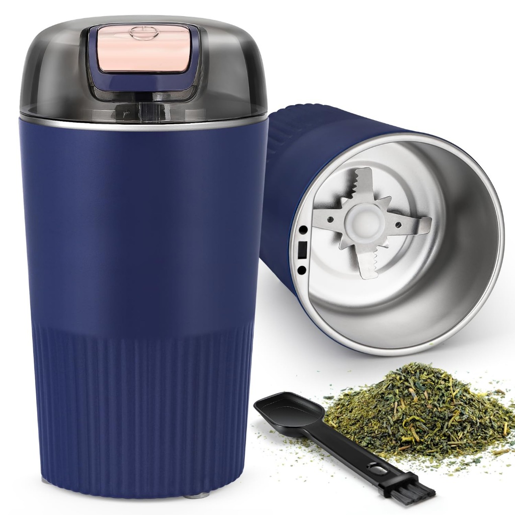 Spice Grinder One-key Herb Spice Grinder 304 Stainless Steel Blades 300w Electric Grinder Strong Power Powder Machine