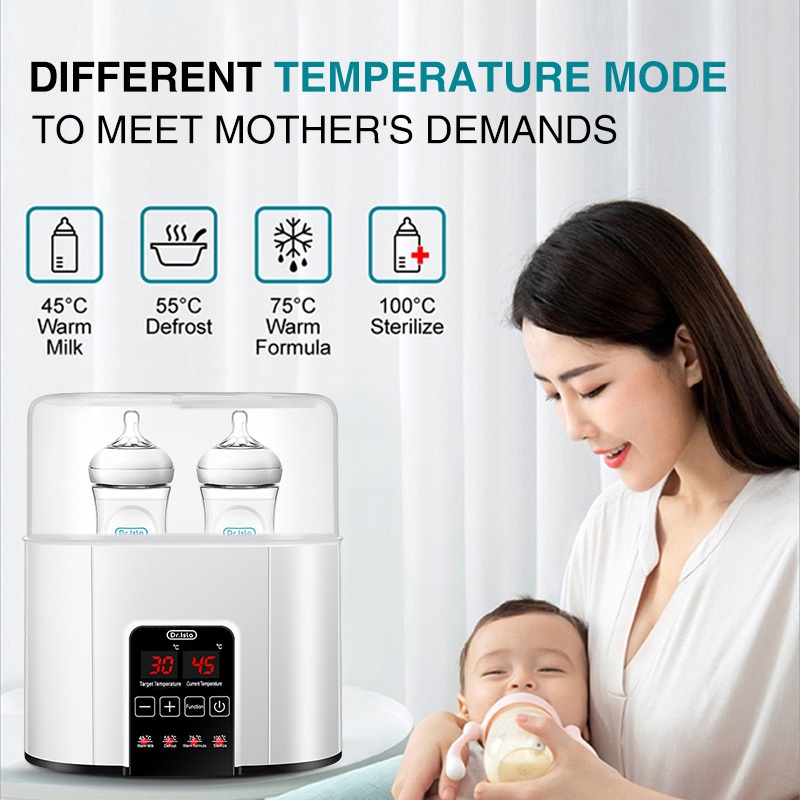 Dr.isla N20 LED Multifunction Smart Baby Milk Bottle Warmer Sterilizer Temperature Regulator Pemanas Botol Susu Bayi