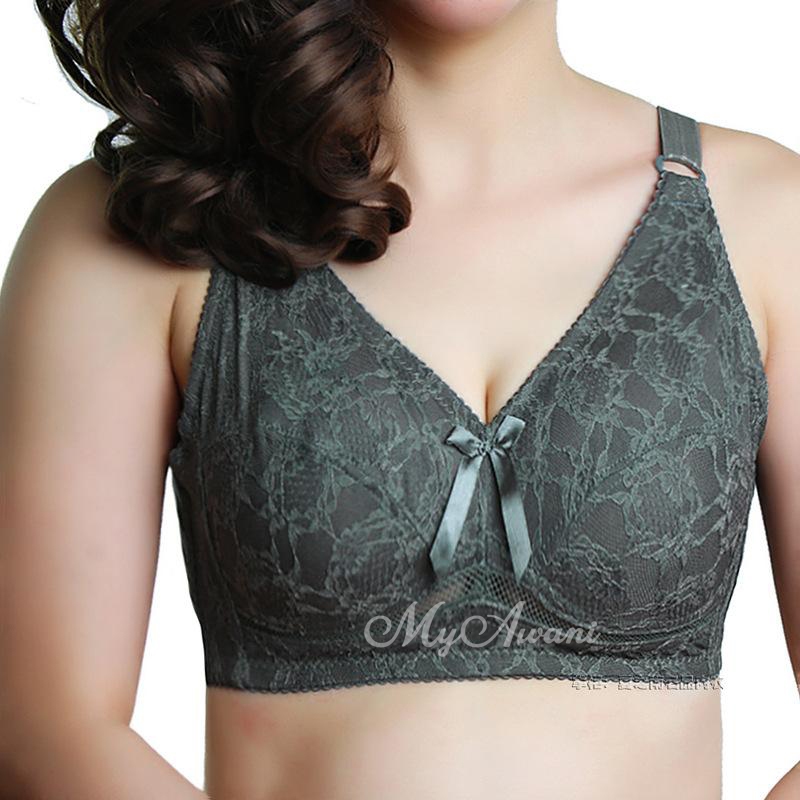 Bra PLUS SIZE Cup B/C FULL CUP 3 Hook [ANNAH] Wireless Bra / Baju Dalam Bra Wanita Penuh Tutup Tanpa Dawai 34~50