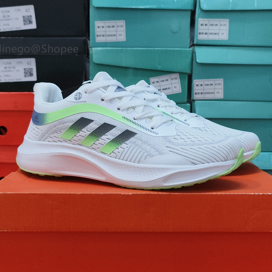 READY STOCK Adidas Men Running Sports Shoes Kasut lelaki Kasut Adidas Kasut Jogging Kasut lelaki Murah White Green EUR 40 25cm PGMall