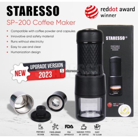 2024 STARESSO Portable Espresso Maker SP200|Suitable for SOL OUTIN Coffee Bean|Best with Burr Grinder for camping travel