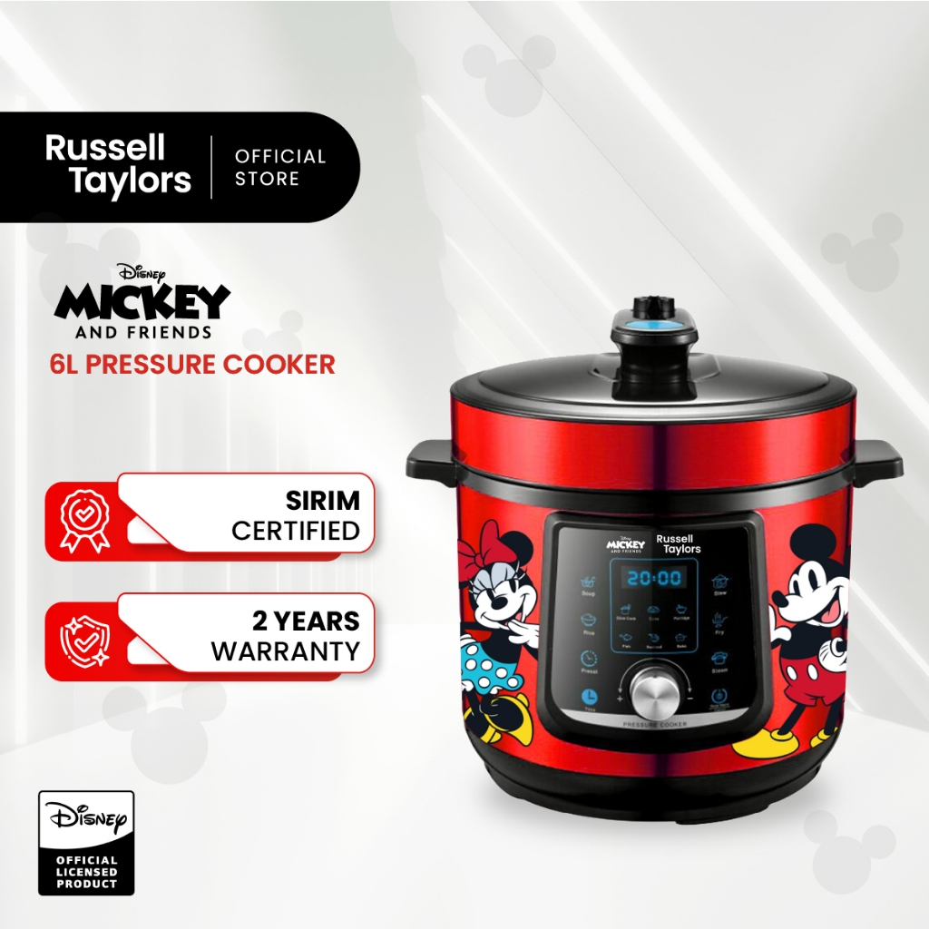 Russell Taylors x Disney Mickey And Friends Pressure Cooker Rice Cooker with Stainless Steel Pot (6L) D2