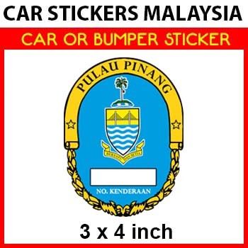Car Sticker OR Bumper Sticker - Penang Pulau Pinang Padi