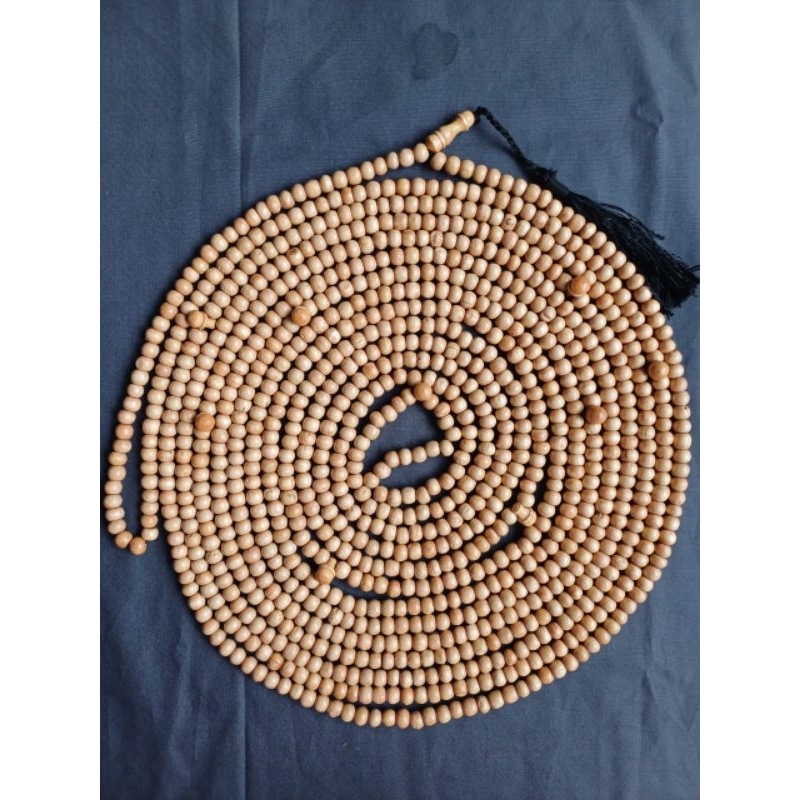 (HOT ITEM)TASBIH 1000 BIJI TERAS KAYU KUKUN PUTIH