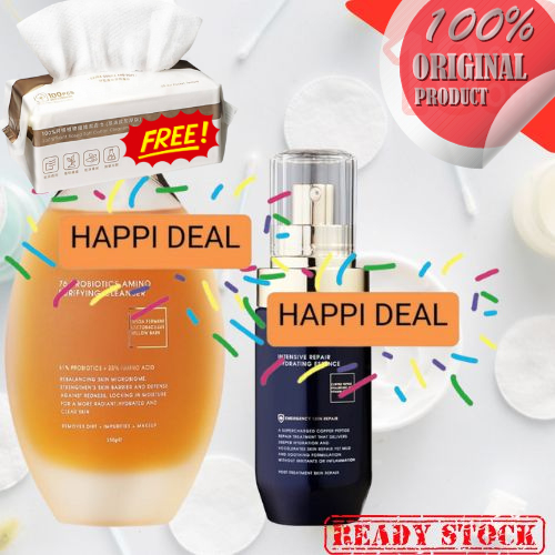 Copper Peptide Hyaluronic Hydrating Repair Essence+76 Probiotics Amino Purifying Cleanser