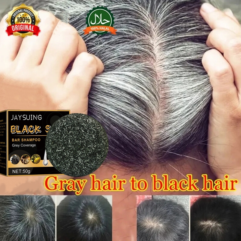 Hair Nourishing Shampoo Jaysuing Natural Darkening Soap Polygonum Natural Black Hair Shampoo Handmade Hair Washing Soap