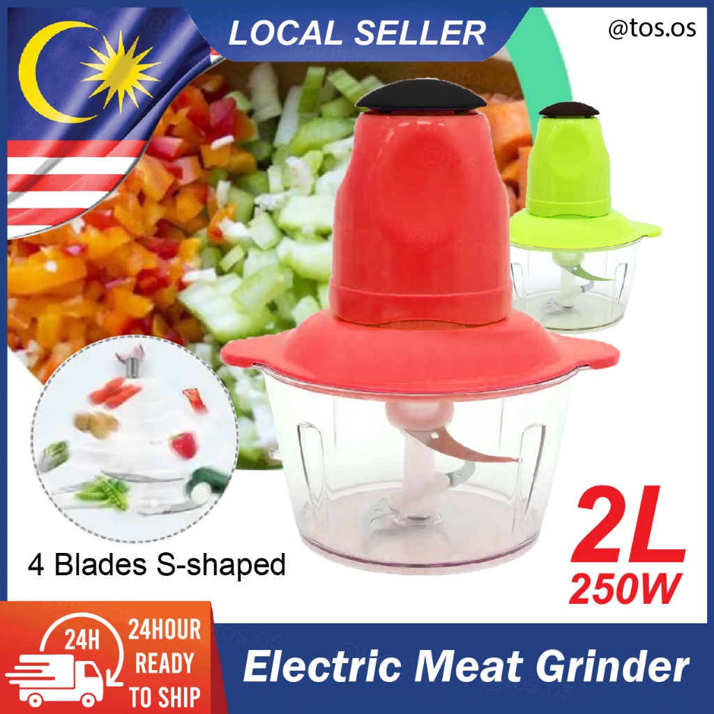 Haeger/Raf/Kitchen Expert 250W 2L Capacity Electric Meat Grinder Food Mincer Vegetables Chopper Slicer / Pengisar Daging