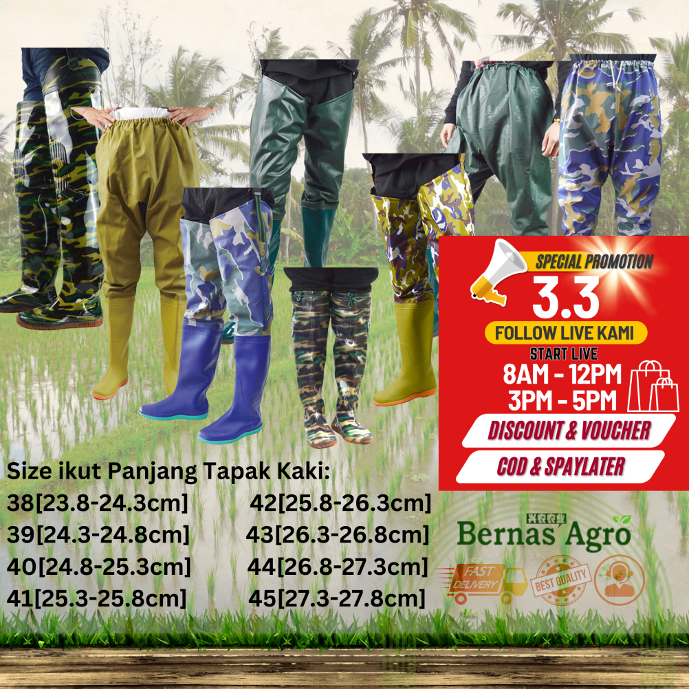 Kasut Panjang Sawah Padi/Bendang tinggi/Pancing/Fishing Farming boots Waterproof Rain Boots Rain shoes high boots 防水雨靴