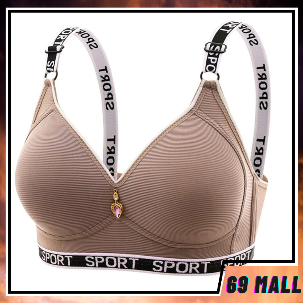Women Bra Plus Size Full Cup Wireless BC Cup 38-44 Cotton Sport Bra Baju Dalam Wanita Tanpa Dawai 内衣