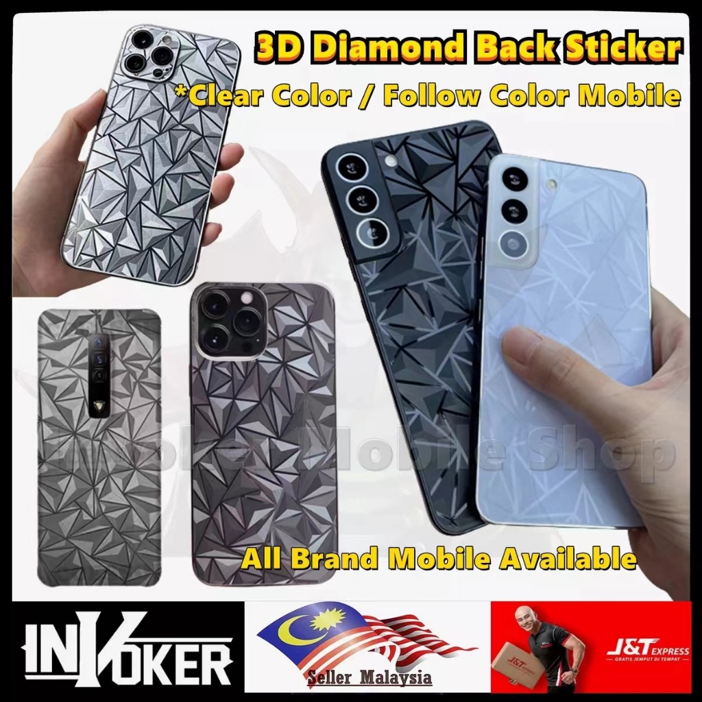 FreeYond F9s / F9 / M6 / M5A / M5 / M5 5G / Transparent 3D Diamond Shape Back Sticker