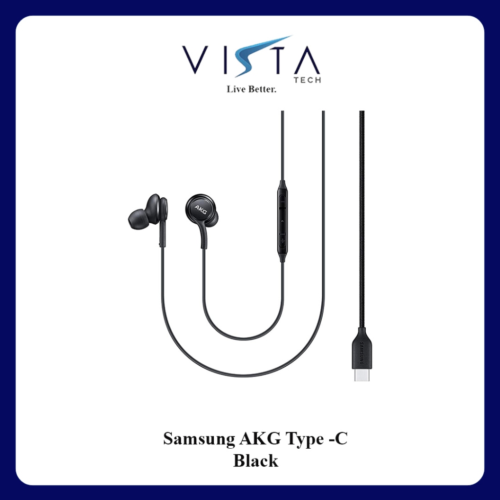 [VistaTech] Samsung Type-C AKG Earphones White Black colour Original headphone