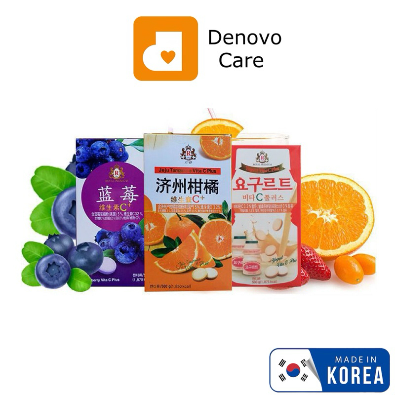 Jeju Tangerine Vitamin C Plus 500g Orange Pomegrante Blueberry Yogurt Korea 韩国济州岛维C咀嚼片