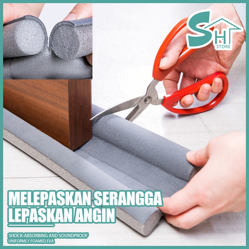 Dust Sound Wind Proof Insect Blocker Twin Draft Door Guard Stopper Seal Gap Strip Household Sound-proof Door Stop 门缝底封条