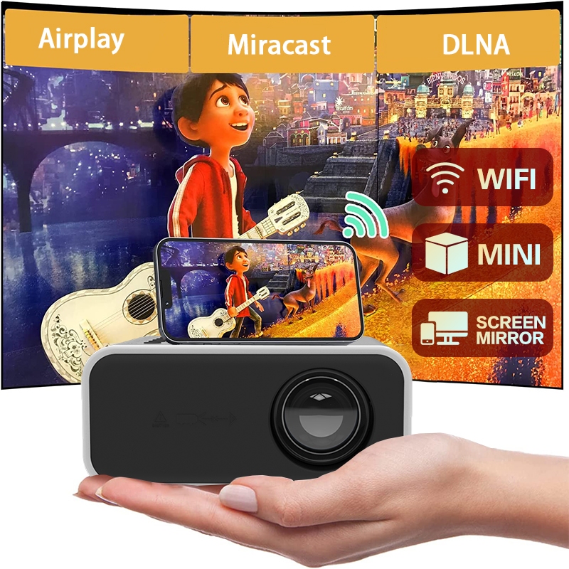 projector mini for phone android iPad hd portable projektor  usb Camping pico proyektor home theater 1080P LCD Projector