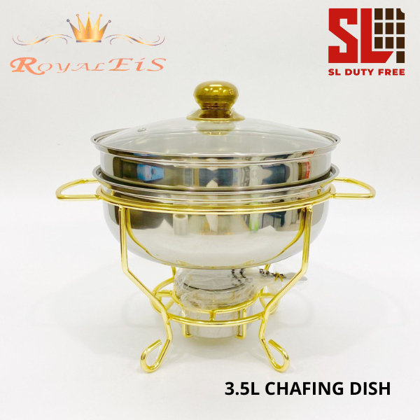 Raya Sale (Ready Stock!!) Royal EIS 3.5L Chafing Dish Stainless Steel Food Warmer/Set Buffet/Kenduri Set/Bekas Catering