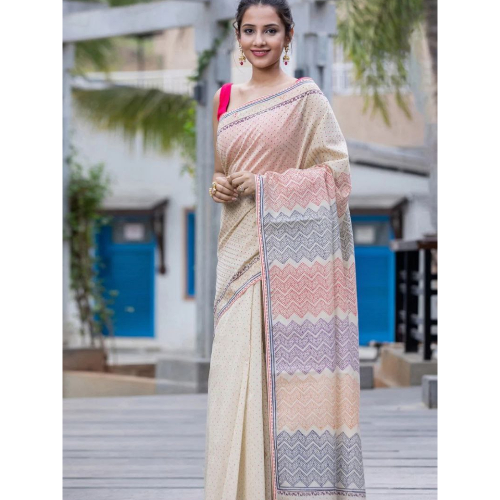 New Handloom Weaving Silk Saree With Rich Contrast Pallu For Indian Women's