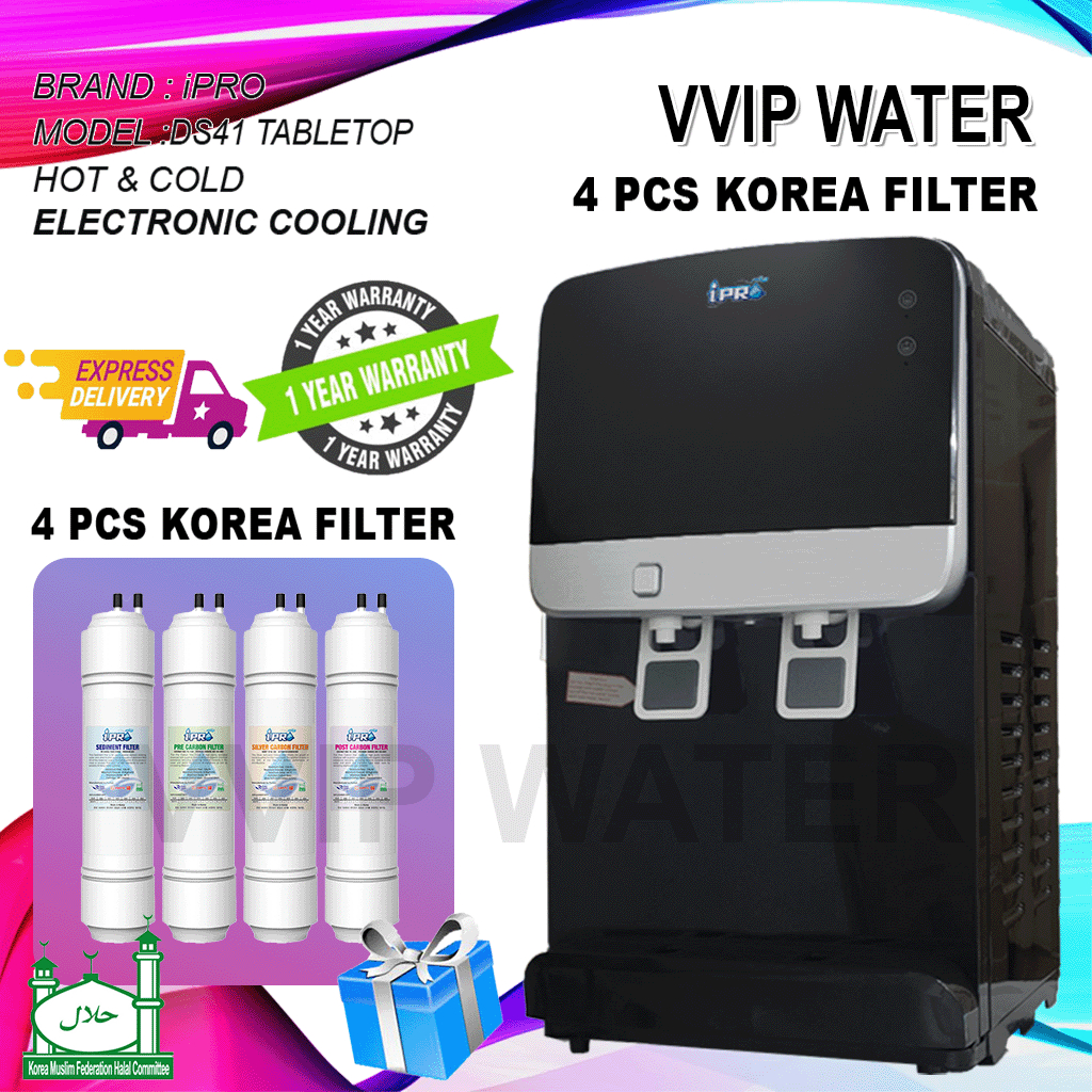 Alkaline Water Dispenser Hot & Normal Model: DS-31 or Hot & Cold Model : DS 41With 8inch 4 Korea Water Filter