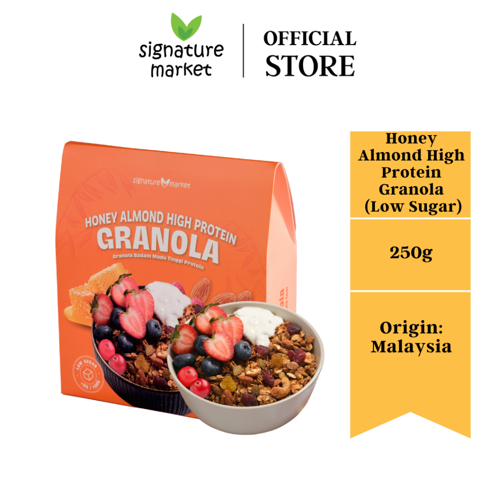 Signature Market Honey Almond High Protein Granola Low Sugar