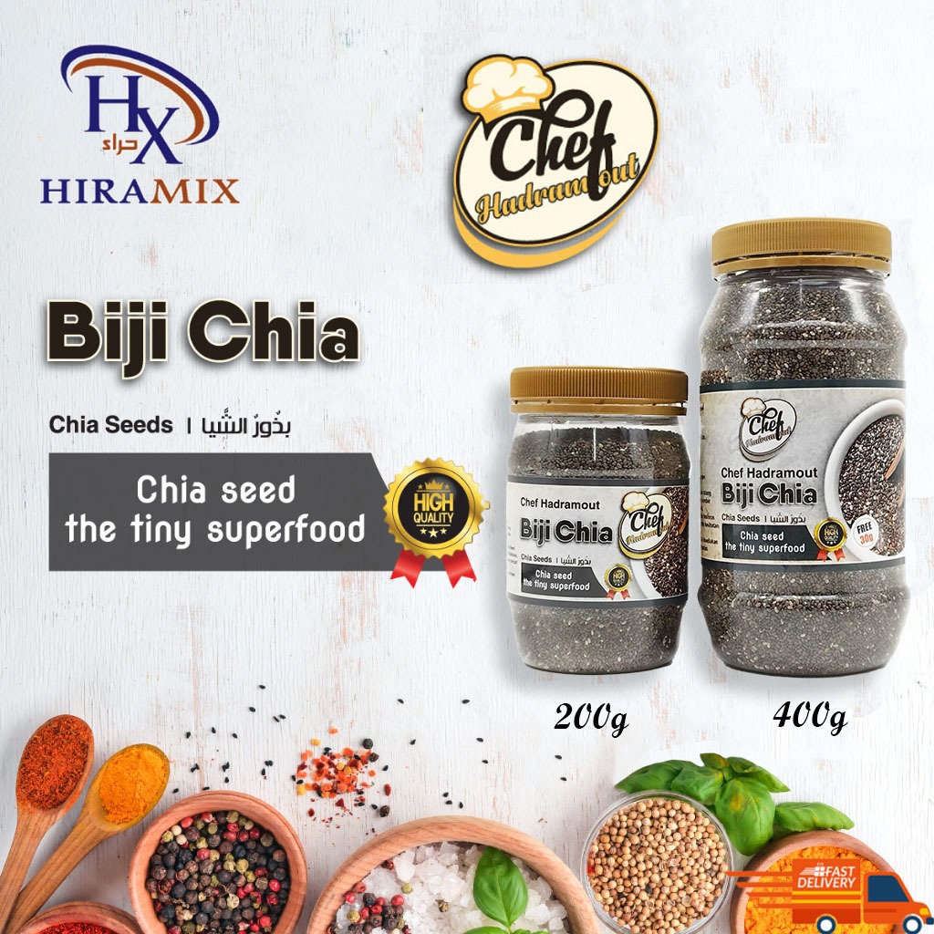 Chia Seeds | Premium Chia Seeds | Biji Chia Organik | Superfood High-Quality 100g/200g/400g