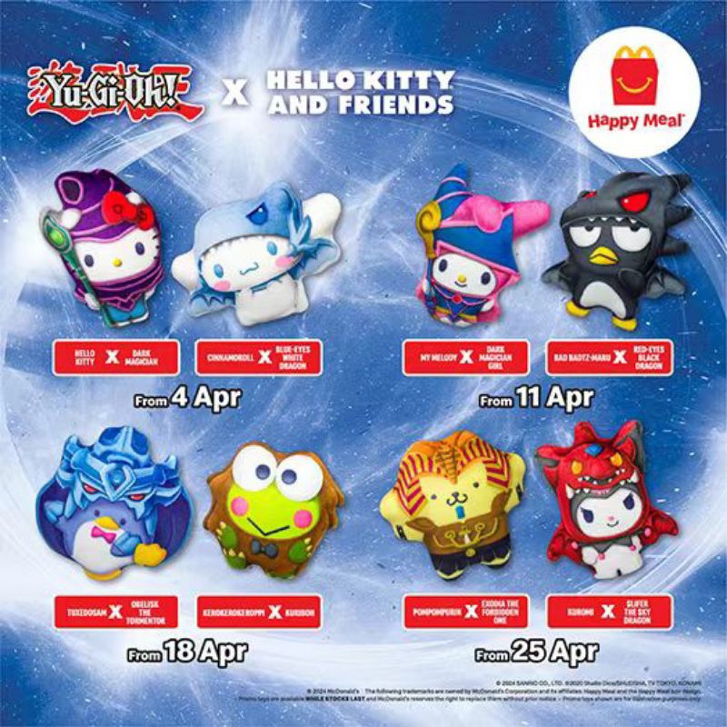 Mcdonalds Mcd McDonald's Happy Meal Toy Yu Gi Oh x Hello Kitty And Friends 2024