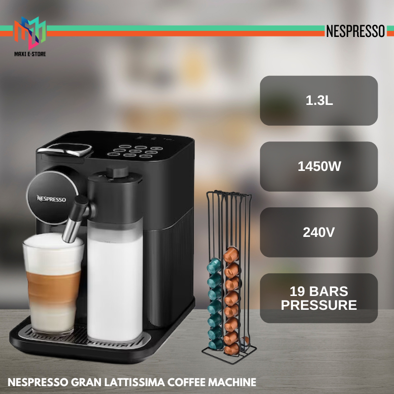 Nespresso F531/F541-ME-BK-NE / F541-ME-WH-NE Gran Lattissima Fully Automatic Capsule Espresso Coffee Machine Mesin Kopi