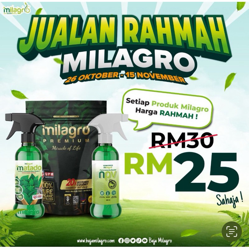 BAJA MILAGRO PREMIUM JUALAN RAHMAH 100% ORGANIK FERTILIZER
