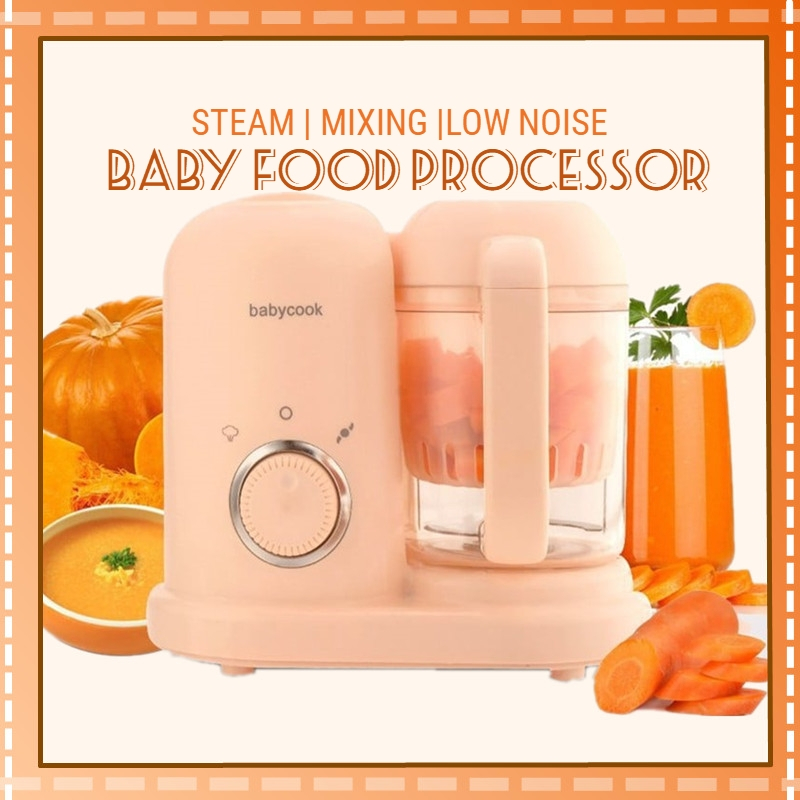 Multifunction Baby Food Processor 4 in 1 Steam Grind Cook Steamer Food Mix Blender Maker Heating Steam Defrost Blend