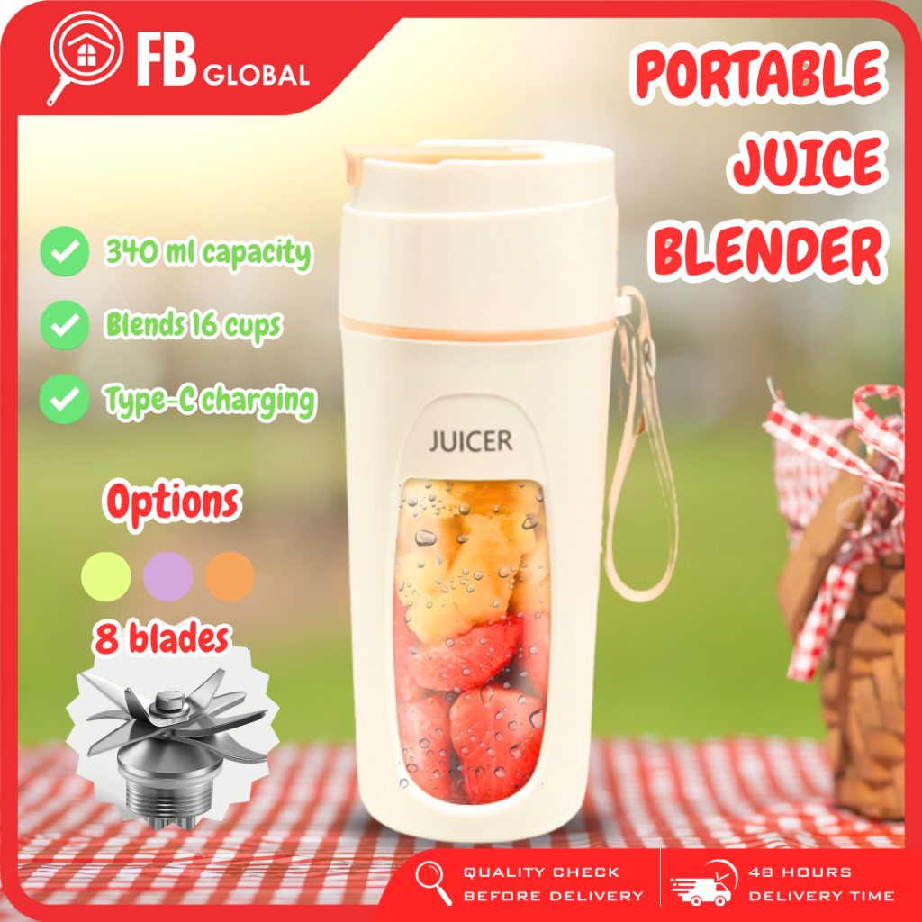 Mini Chargeable Portable Juice Blender Buah Portable Blender Mini Fruit Blender Bottle Blander Jus Blender Shaker 果汁机