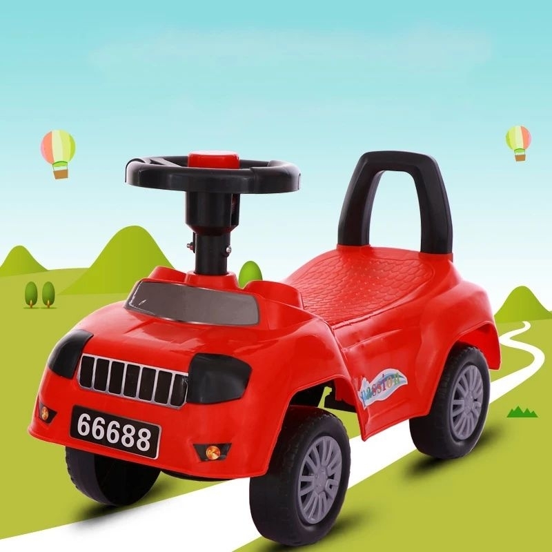 Ready Stock 💥 Kereta Children Mini Riding Scooter Push Ride On Car Kids Toys Horn Toys for boys Pushing Cart Walker