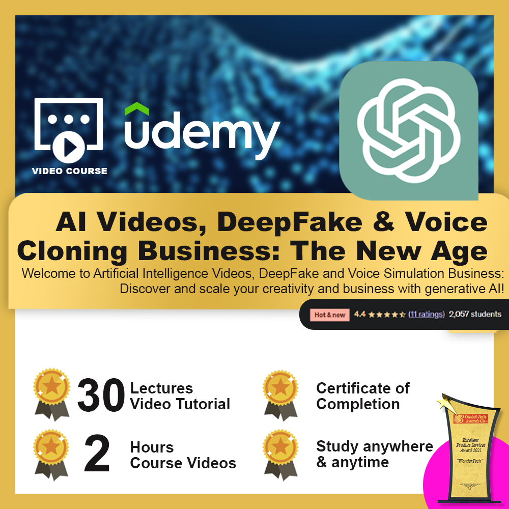 [Video Course] AI Videos, DeepFake & Voice Cloning Business: The New Age