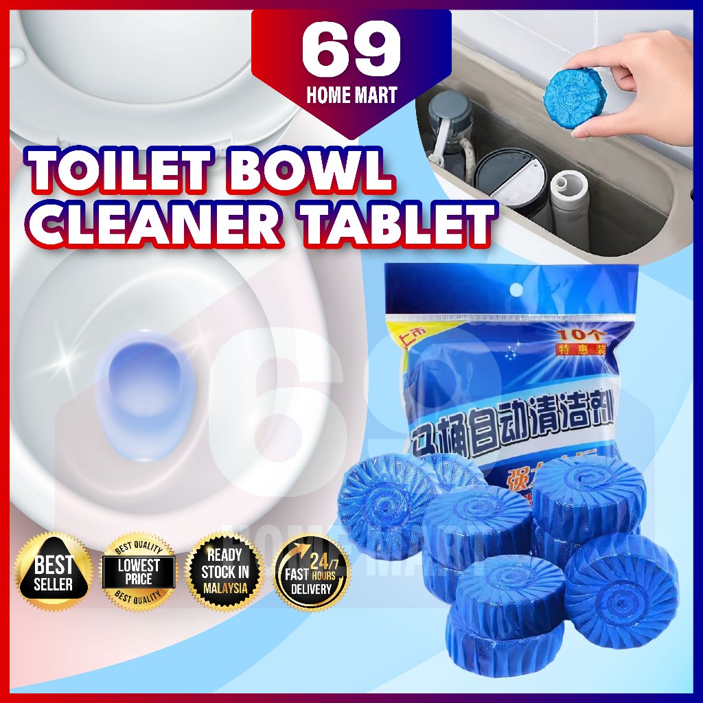 Magic Auto Toilet Bowl Cleaner Tablet Blue Tablets Flush Bathroom Toilet Tank Blue Clean Bubbles Fragrance Scent F