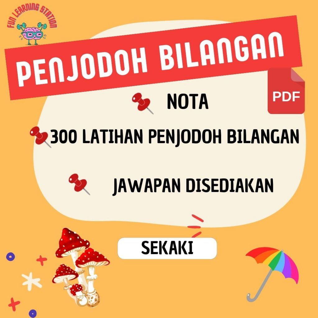 076- (PDF)Penjodoh Bilangan dan latihan untuk Sekolah Rendah KSSR 100 muka surat Bahasa Melayu 国语数量词