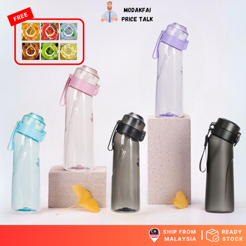 Aroma Infused Water Bottle 650ml with 6 Flavour Pods | Sugar-Free | BPA-Free | Eco-Friendly