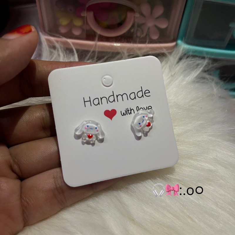 ♡ CUSTOM MADE Korean sanrio cinnamoroll Earring Jewelry Cute Stud Earrings ♡