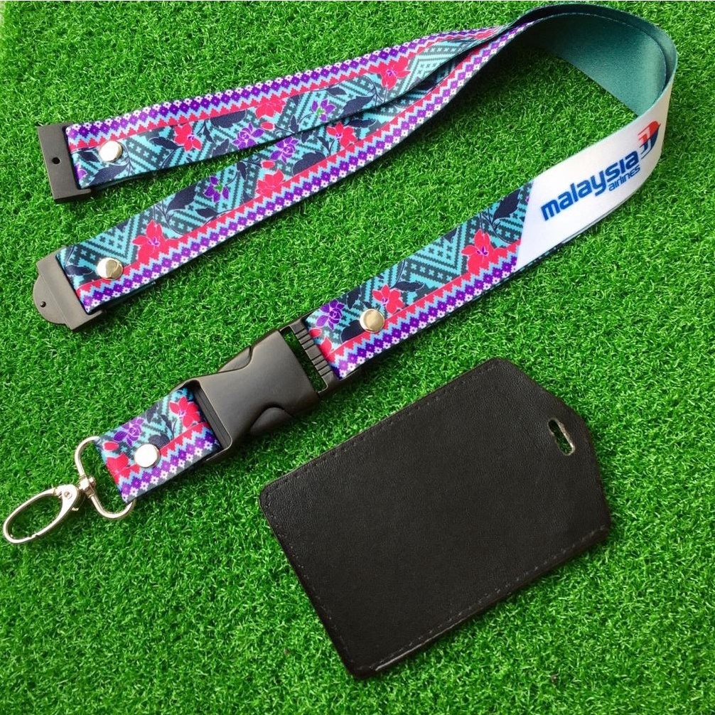 [SAME DAY SHIPPING ] Malaysia Airlines Lanyard with free ID Holder MAS MAB AirAsia Lanyard Pilot Lanyard
