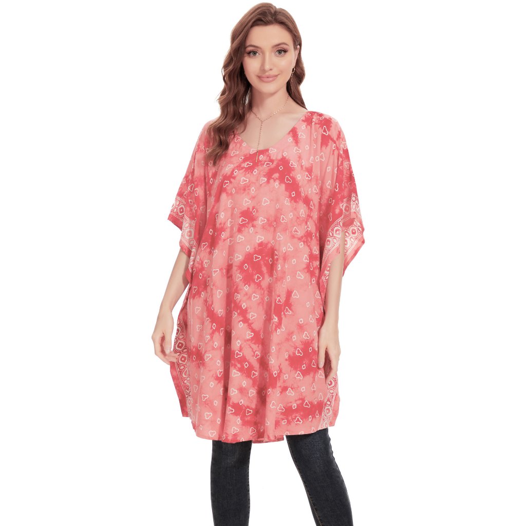 Beautybatik Plus Size Batik Tulen Baju Kelawar Kaftan Blouse [XL-4X] Many Colors