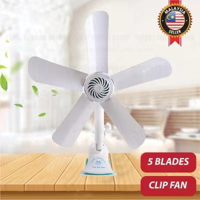 HongJian Five Blades Super Clip Fan Table Fan / Kipas Sepit Kipas Meja HongJian 5 Sayap