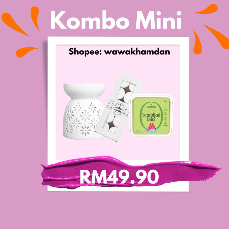 KOMBO MINI | CANDLENUTSBYNADIA | SET HADIAH | BEGINNER SET | CANDLE MELTZ | SCENTED CANDLE | LILIN WANGI | BIRTHDAY GIFT