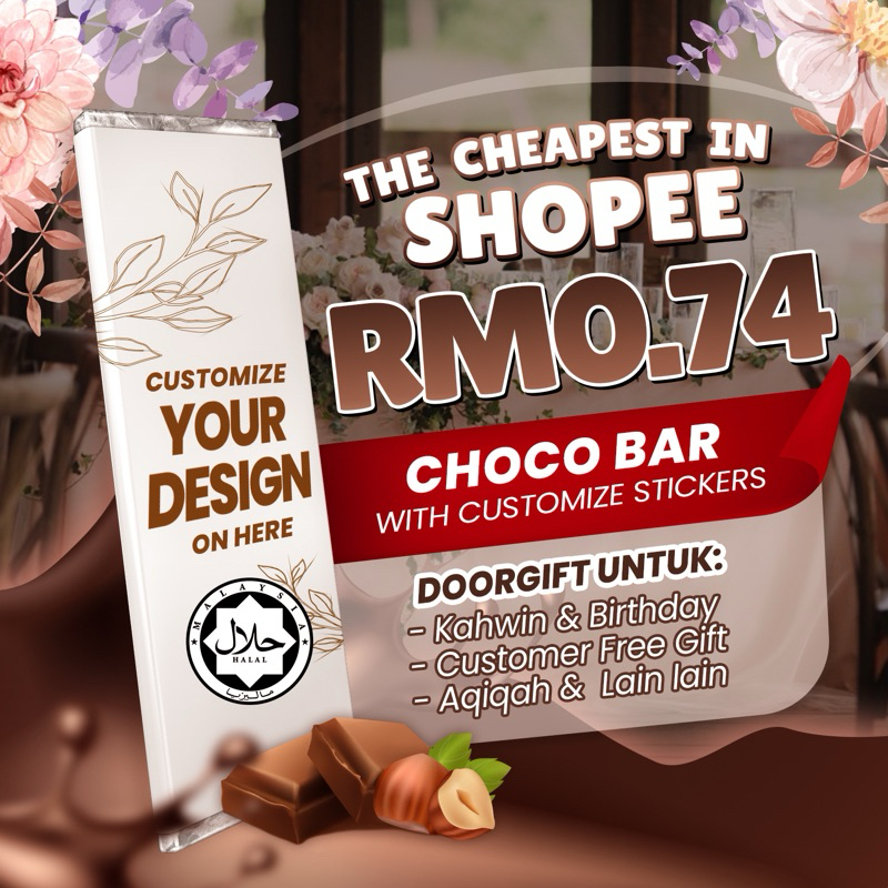 { RM0.74 !!! } choco bar / coklat bar - Door gift kahwin murah hadiah kahwin cenderahati doorgift wedding goodies kahwin