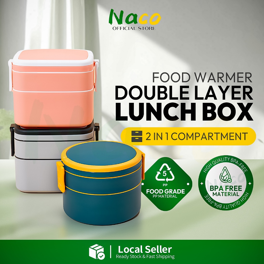 Bekas Makanan Lunch Box Set 304 Bento Lunch Box Stainless Steel Tapau Lunch Box Food Warmer Lunch Box PP Lunch Box