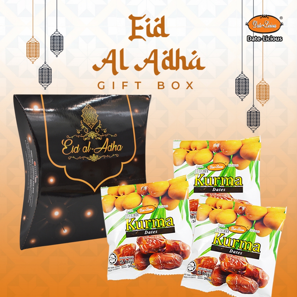 Hadiah Aidil Adha Date-Licious Kurma Snek (36g x 3 Pek) / Eid Adha Gift Date-Licious Snekfruit Dates (36g x 3 Packs)