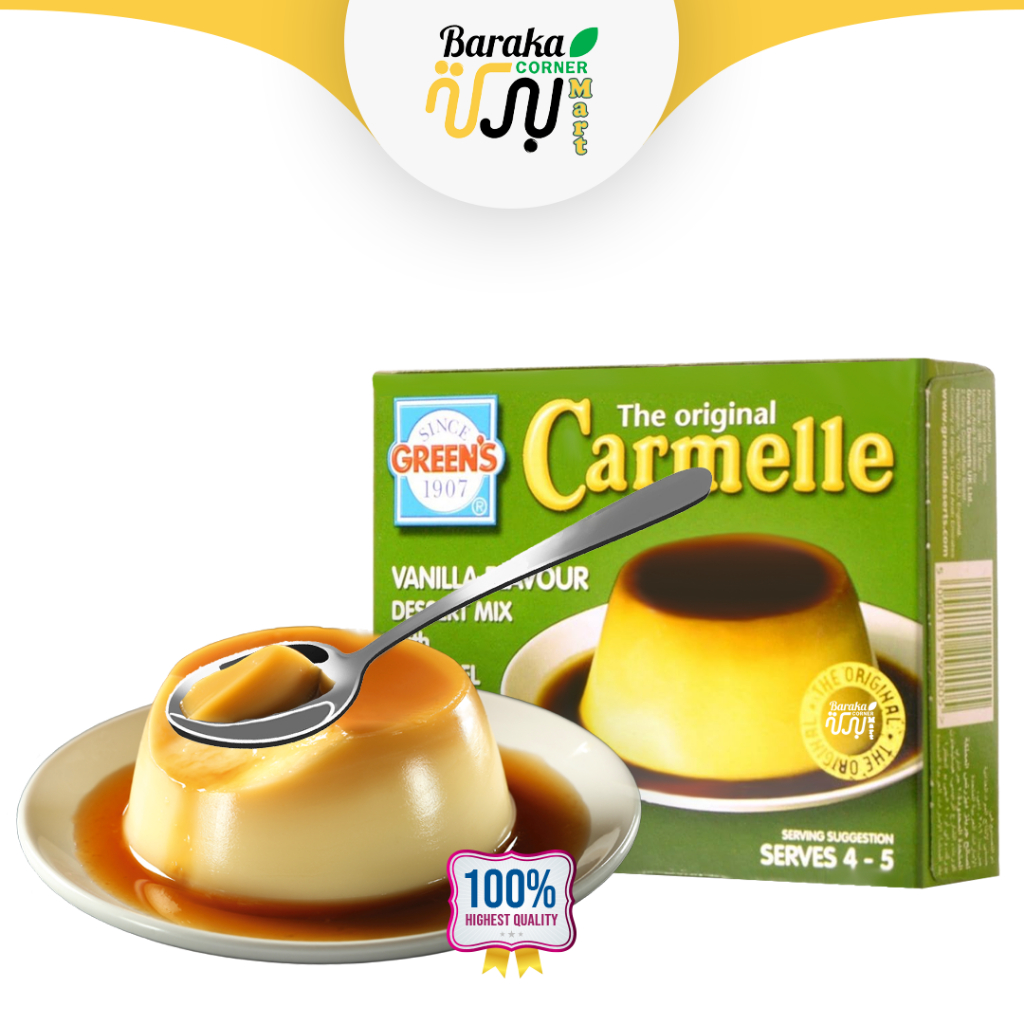 Green's Carmelle Vanilla Serbuk Pudding Dessert Mix with Caramel Topping 70g