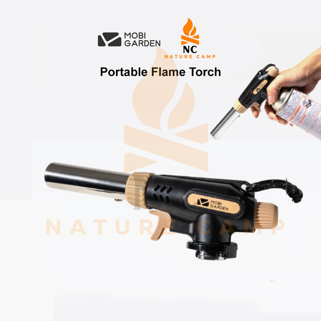 Mobi Garden Adjustable Butane Torch Gun Butane Fire Burner Portable Flame Gun Fire Starter