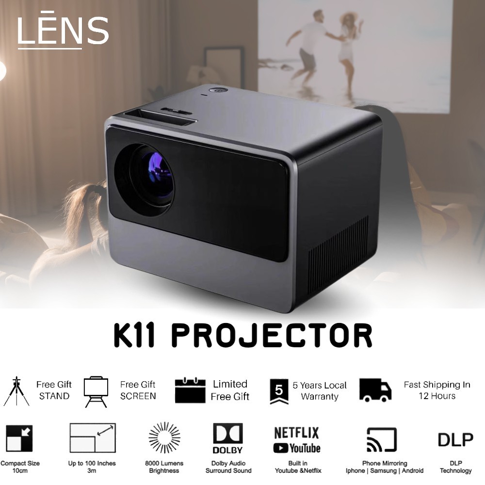 Projector K11 Wifi Beamer Home Theater advertising 4k Projectors Mobile Smartphone Full HD LCD LED