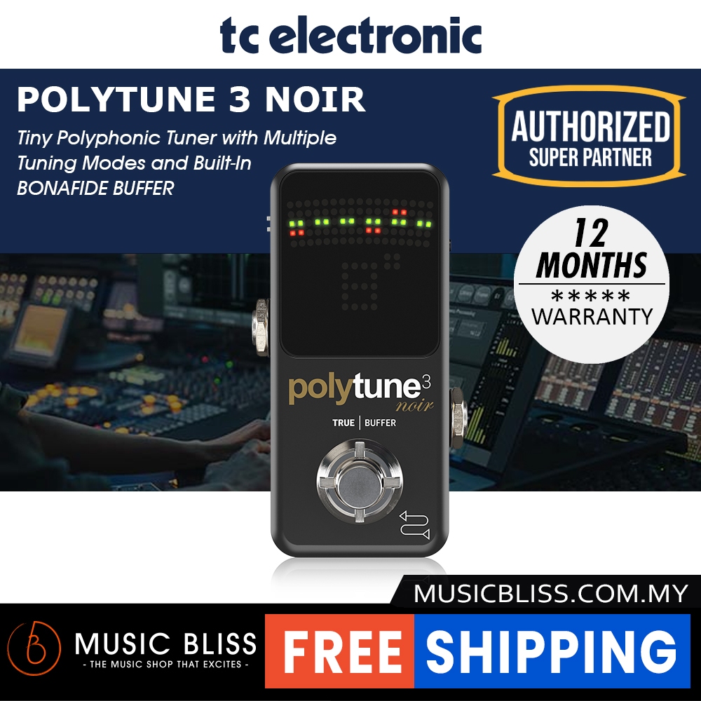 TC Electronic Polytune 3 Noir Mini Guitar Effects Pedal