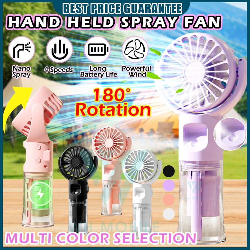 Portable Handheld Fan USB Mini Fan Water Spray Mist Fan Office Student Small Fan Air Humidifier Purifier Fan 加濕風扇