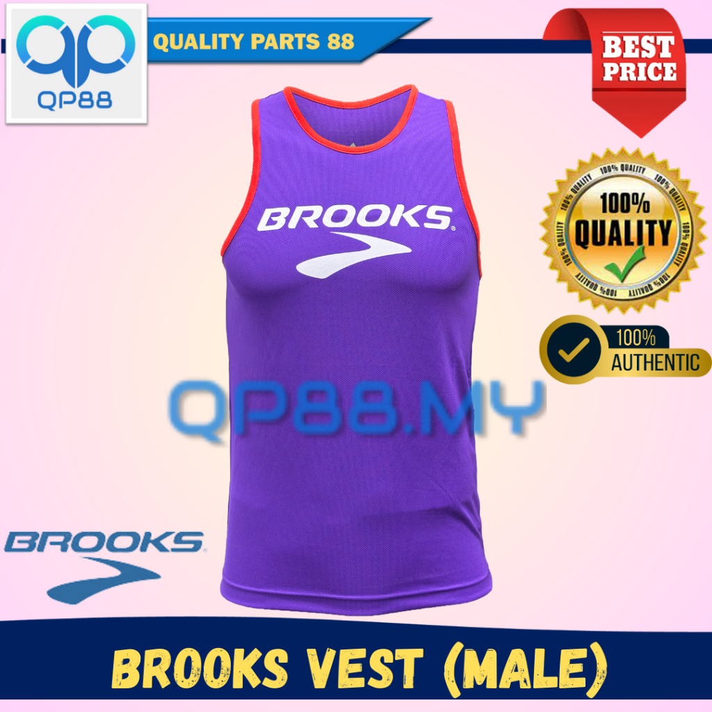 BROOKS Male Singlet Violet Vest Sport Attire Running Shirt