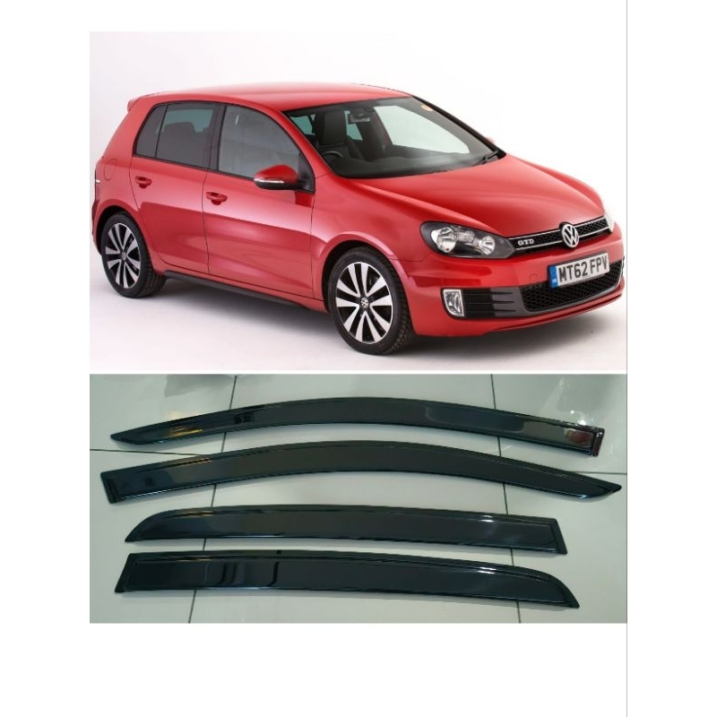 Volkswagen Golf (MK6) 09y-13y Door Visor / Window Vent Visor Deflectors