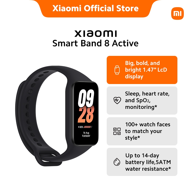 Xiaomi Smart Band 8 Active 1.47'' LCD display/up to 14-day battery life/5ATM water resistance